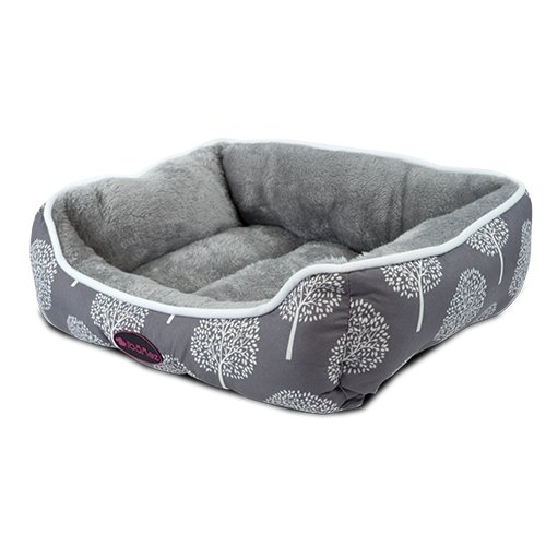 IBAÑEZ Cama para Perros Y Gatos Winter Trees Mediana. 62 x 53 x (alt) 24 cm