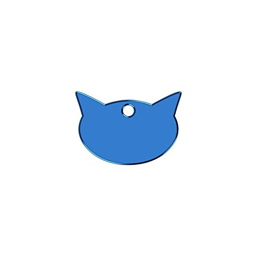 Iberiagifts - Placa en Forma de Cara de Gato para Gatos de Todas Las Edades Chapa Medalla de identificación Personalizada para Collar Perro Mascota grabada (Lila)