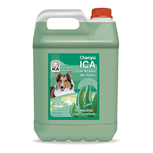 ICA CHPG38 Champú de Aceite Visón con Aloe Vera para Perros