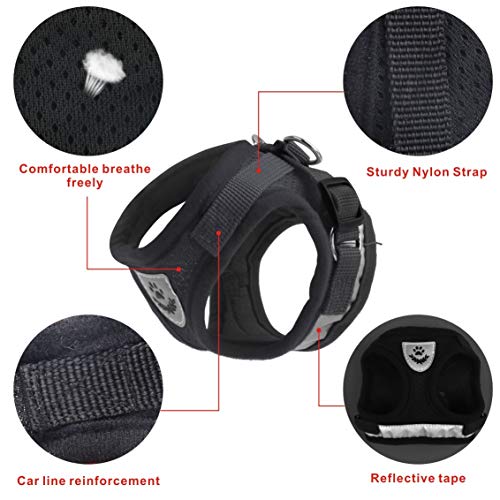 Idepet Arnés y Correa para Gatos para Caminar Arnés de Chaleco de Malla Suave Ajustable para Gatos pequeños medianos Grandes Mascotas Gatito Cachorro Conejo