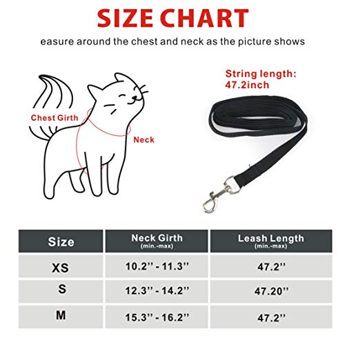 Idepet Arnés y Correa para Gatos para Caminar Arnés de Chaleco de Malla Suave Ajustable para Gatos pequeños medianos Grandes Mascotas Gatito Cachorro Conejo