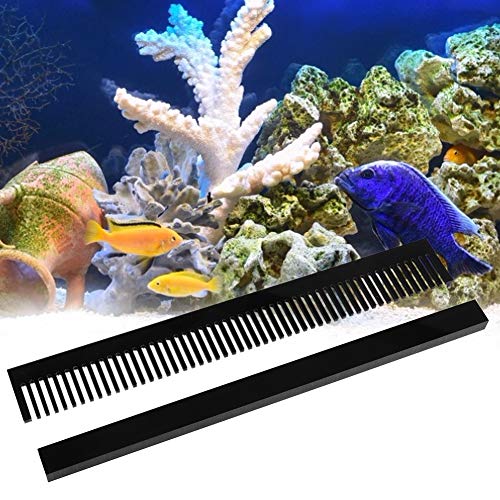 iFCOW 320 mm de longitud negro acuario pecera Weir peine de desbordamiento extraíble de agua marina