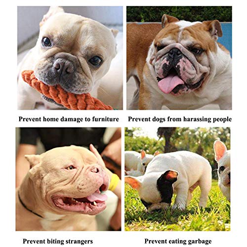 ILEPARK Bozal para Perros de Hocico Corto, Bozal de Bulldog Anti-Mordiscos y Ladridos, Máscara para Perros (M,Negro)