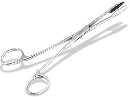 InstrumenteNrw Pinzas para el pelo para las orejas de perros, pinzas para eliminar el pelo de animales, de acero inoxidable, con dentado interior sin bloqueo, de calidad profesional (14 cm)