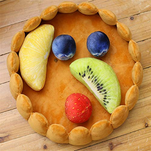 Invierno Felpa Almohadilla Mascota Caliente Cojines de la Fruta (Color : A, Size : 40cm)