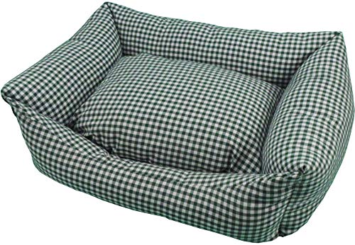 iOn® Cama Cuna para Mascotas Perro Y Gato - Hecho En España - Estampados y Colores Varios (Talla 2-55x45 cm Vichy Verde)