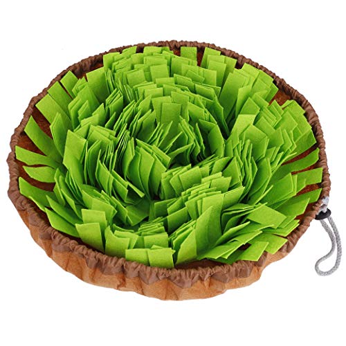 ISIYINER Alfombra de Actividades para Mascotas Snuffle Mat para Perros Antideslizante Lavable Alfombrilla de Entrenamiento Interactivo para Perros Verde