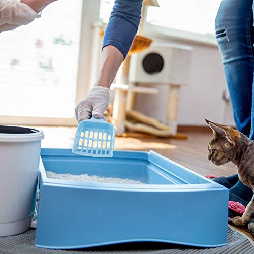 ISIYINER Pala de Basura para Gatos Plástico Herramienta de Limpieza para Arena de Gato Perros Fácil de Limpiar Antideslizante 3 Piezas