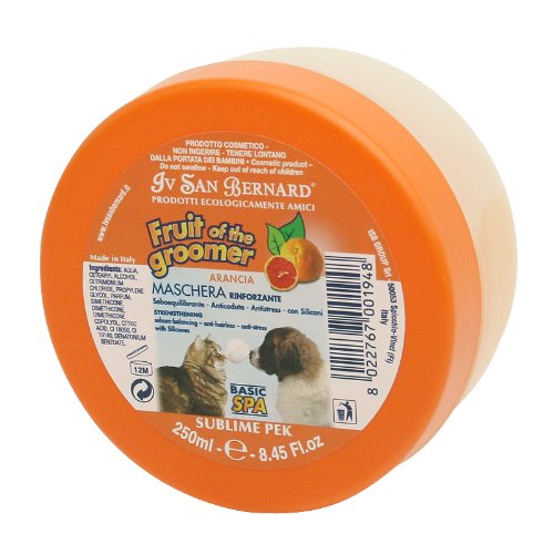 Iv San Bernard Pek naranja mascarilla para perros y gatos