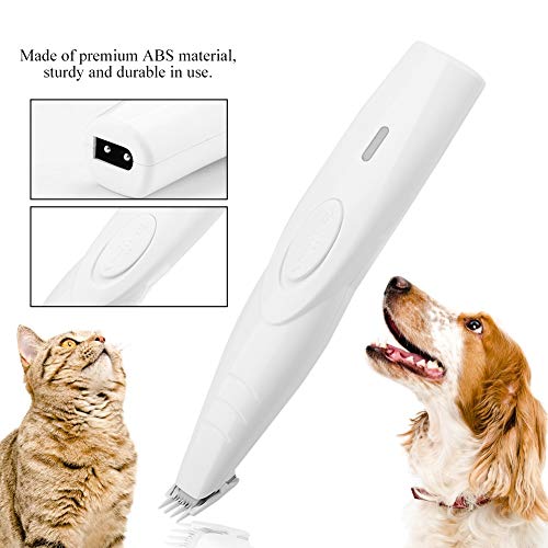 Jadeshay Pet Hair Trimmer - Perro de la preparación del Gato maquinilla eléctrica Piel Trimmer de Pelo Alrededor de la Cara, Ojos, oídos, de la Pata, Ron