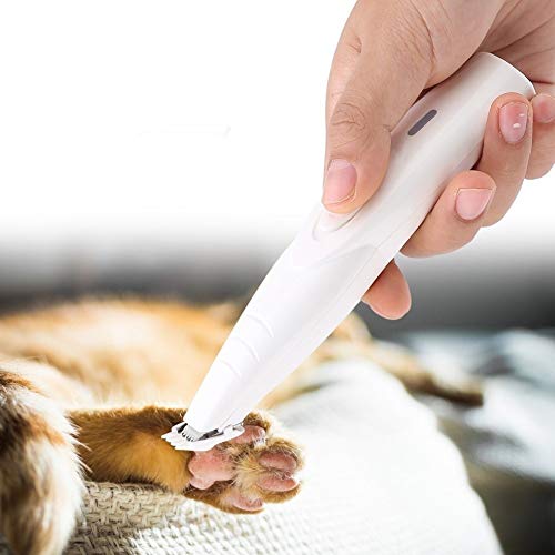 Jadeshay Pet Hair Trimmer - Perro de la preparación del Gato maquinilla eléctrica Piel Trimmer de Pelo Alrededor de la Cara, Ojos, oídos, de la Pata, Ron