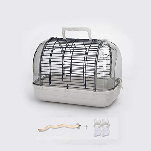 Jaula de pájaros portátil Pet Box Transporte, portátiles de pequeño tamaño Pájaros Viajes Cage, bolsa del animal doméstico del bolso del viaje del perrito del gato del perro jaula for conejos Casas pa