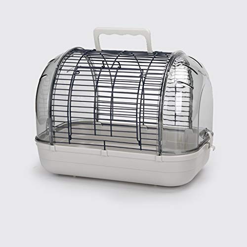 Jaula de pájaros portátil Pet Box Transporte, portátiles de pequeño tamaño Pájaros Viajes Cage, bolsa del animal doméstico del bolso del viaje del perrito del gato del perro jaula for conejos Casas pa