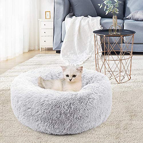 JCT Cama para Gato Cama Para perro Calmante para Gato Cama de Felpa Suave para Mascotas Pequeñas, Medianas, Grandes, Parte Inferior Antideslizante,Lavable a Máquina