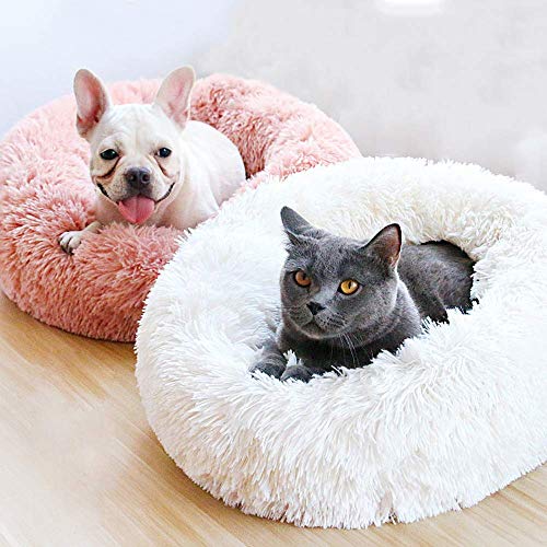 JCT Cama para Gato Cama Para perro Calmante para Gato Cama de Felpa Suave para Mascotas Pequeñas, Medianas, Grandes, Parte Inferior Antideslizante,Lavable a Máquina
