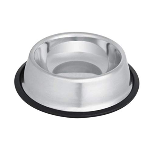 JIAYAN Nuevo Perro Gato Cuencos Acero Inoxidable Viaje Huella alimentador alimentación tazón de Agua para Mascotas Perros Gatos Cachorro Plato de Comida al Aire Libre 3 tamaños, Normal, 18 cm