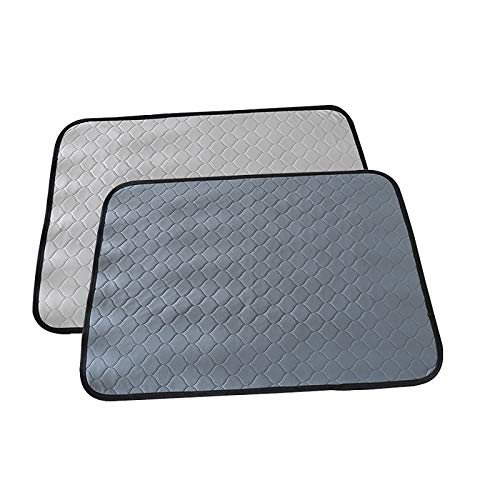JIEUO Pastillas De Perros, Almohadillas De Cambio De Mascotas, Almohadillas De Perros Fáciles De Lavar Y Secas, Almohadillas De Cambio Antideslizantes, Varios Tamaños,Gray a,L