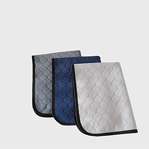 JIEUO Pastillas De Perros, Almohadillas De Cambio De Mascotas, Almohadillas De Perros Fáciles De Lavar Y Secas, Almohadillas De Cambio Antideslizantes, Varios Tamaños,Gray a,L