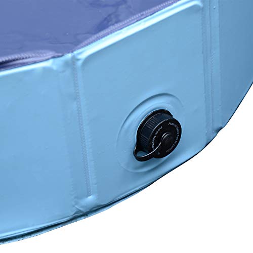 JJOBS Piscina para Perro Bañera Plegable para Perros Gatos Mascotas, Natacion al Aire Libre, Material de PVC - Azul(L:120 * 30cm)