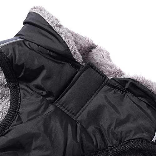 JoyDaog - Abrigo de forro polar reversible y con cuello para perros pequeños, impermeable, cálido, de algodón, ideal para el invierno
