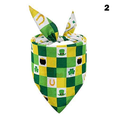 Jsgcf Bufanda para mascotas, estilo irlandés para mascotas, bufanda de doble cara, bandana, baberos triangulares para mascotas, accesorio para gato, perro, día de San Patricio