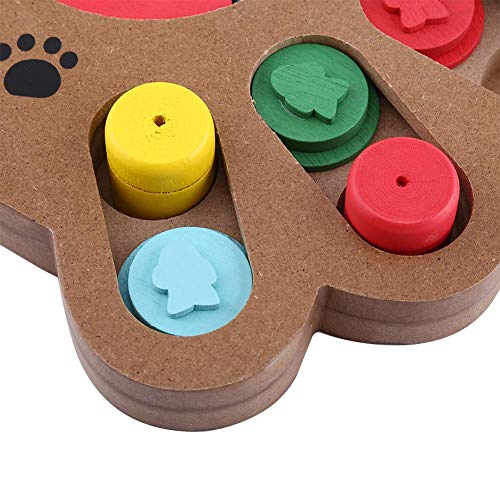 Juguete de madera para mascotas, juguetes para masticar de madera Mascotas Cuidado de los dientes Juguete molar Juguete educativo de madera tratado con alimentos para perros y gatos inteligentes(Pata)
