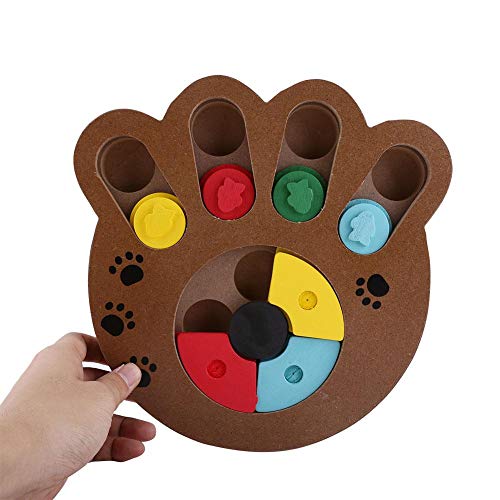 Juguete de madera para mascotas, juguetes para masticar de madera Mascotas Cuidado de los dientes Juguete molar Juguete educativo de madera tratado con alimentos para perros y gatos inteligentes(Pata)