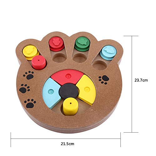 Juguete de madera para mascotas, juguetes para masticar de madera Mascotas Cuidado de los dientes Juguete molar Juguete educativo de madera tratado con alimentos para perros y gatos inteligentes(Pata)