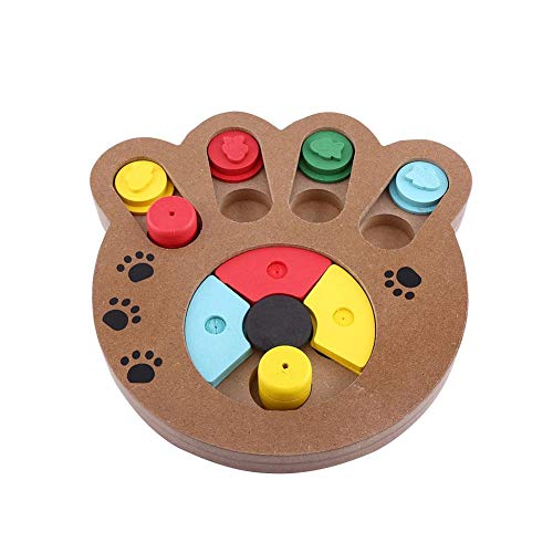 Juguete de madera para mascotas, juguetes para masticar de madera Mascotas Cuidado de los dientes Juguete molar Juguete educativo de madera tratado con alimentos para perros y gatos inteligentes(Pata)