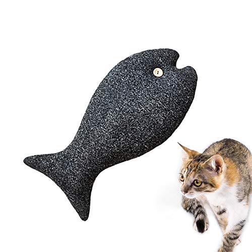 Juguete de peluche para gato y pez, almohada de peluche para mascotas, juguete de gato y gato