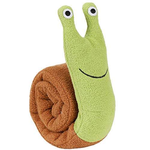 Juguete de peluche para mascotas con forma de caracol divertido y resistente dispensación de Sniffling para animales pequeños de entrenamiento de masticar juguetes