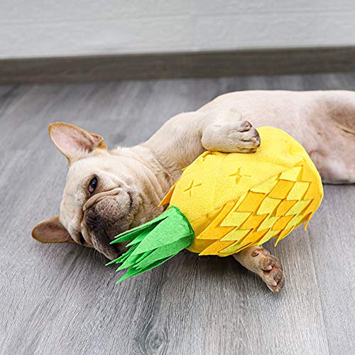 Juguete para perro Mascota Masticar Trato Juguete para Perro Snuffle Juguete de Alimentación Esterilla de Oniffing Entrenamiento Juguete Forma de Piña