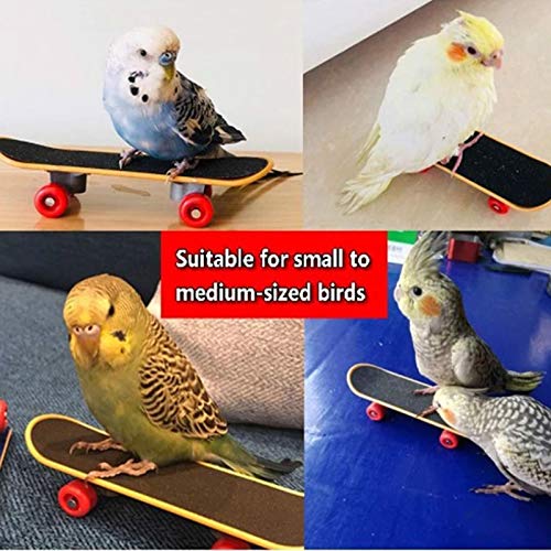 Juguetes De Loro 4 Piezas, Juguetes Para Pájaros, Juguetes Y Accesorios De Entrenamiento Para Loros, Incluye Carrito De Compras, Baloncesto, Anillo De Apilamiento, Juguete, Monopatín