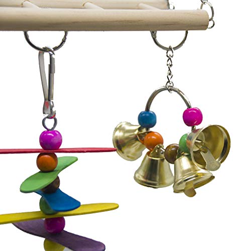 Juguetes de madera con escaleras de oscilación de pájaro, juguetes para escalada de masajes de animales familiares.