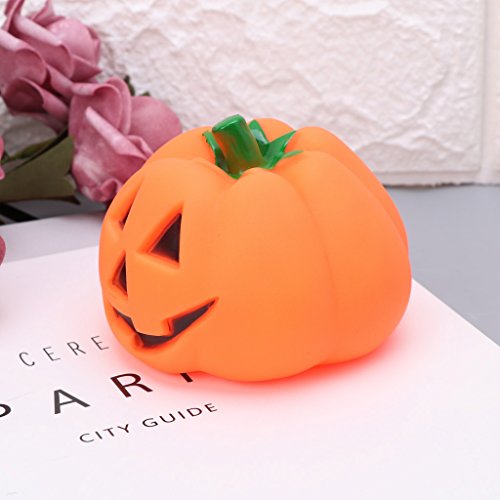 Juguetes para perros con diseño de calabaza, juguetes para masticar para cachorros, juguete de sonido divertido para Halloween