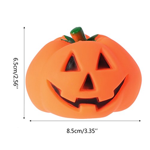 Juguetes para perros con diseño de calabaza, juguetes para masticar para cachorros, juguete de sonido divertido para Halloween