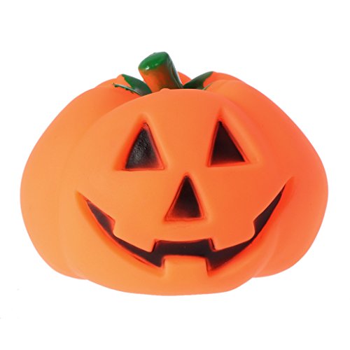 Juguetes para perros con diseño de calabaza, juguetes para masticar para cachorros, juguete de sonido divertido para Halloween