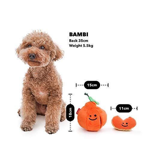 Kelong Juguete de peluche para perros, juguete de alimentación para cachorros, estilo mandarina, interactivo, duradero para ocultar y buscar juguetes