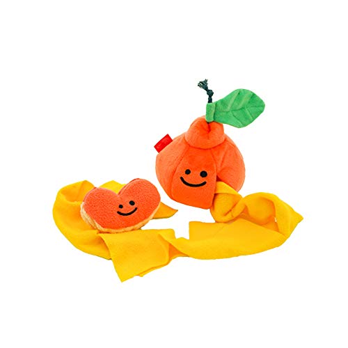 Kelong Juguete de peluche para perros, juguete de alimentación para cachorros, estilo mandarina, interactivo, duradero para ocultar y buscar juguetes