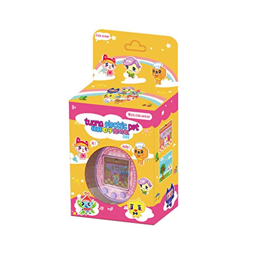 KERDEJAR Mini Juguetes electrónicos para Mascotas 8 Mascotas en 1 Virtual Cyber ​​USB Charging Micro Chat Pet Toy para niños Adultos Regalo Amarillo