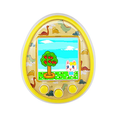 KERDEJAR Mini Juguetes electrónicos para Mascotas 8 Mascotas en 1 Virtual Cyber ​​USB Charging Micro Chat Pet Toy para niños Adultos Regalo Amarillo