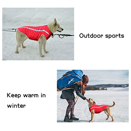KINGLEAD Chaqueta de Abrigo de Perro Abrigo Protector de Pecho Puffer Ropa de Cachorro de Perro Mascota Chaleco para Otoño Invierno