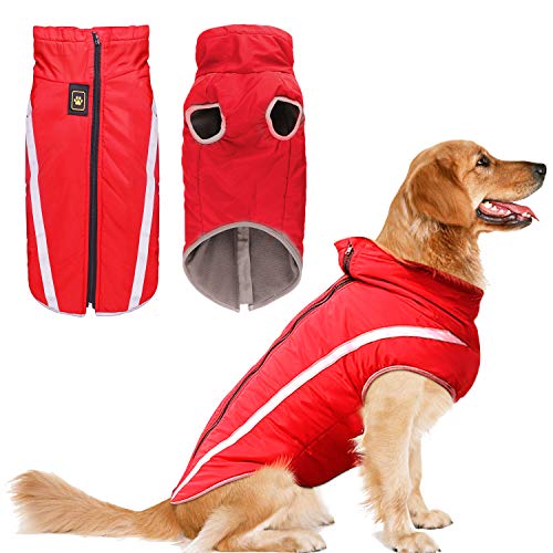 KINGLEAD Chaqueta de Abrigo de Perro Abrigo Protector de Pecho Puffer Ropa de Cachorro de Perro Mascota Chaleco para Otoño Invierno