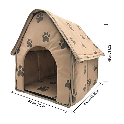 knowledgi Mascota Habitacion Plegable Portátil Casa Caseta Mascota Grande Perro Casa Perros Camas con Alfombrilla para Mascota Cama para Perro O Gato