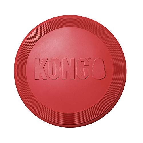 KONG - Flyer - Frisbee de Caucho Resistente - para Perros Grandes
