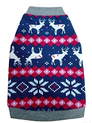 Kotomoda CAMISETA CALIENTE DE Gato para gatos alquiladores Sudadera de Ciervo de Santa (XS)