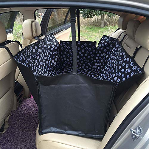 KSIASGDHA Multifunción Duradera Perros pequeños y Gatos Carriers Waterproof Car Rear Back Seat Cover Travel Mats Hammock Protector