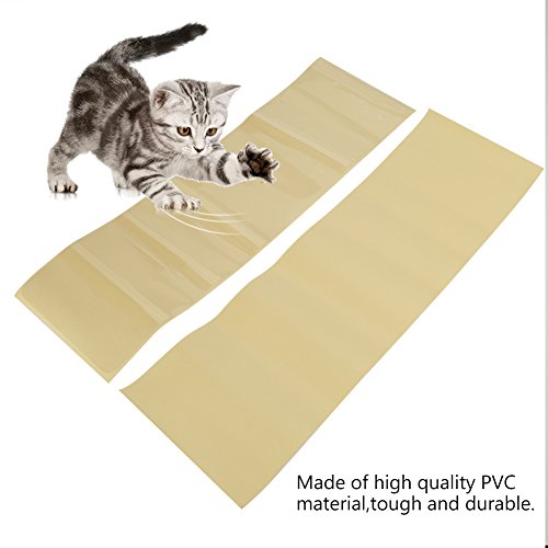 KSTE Rascador Protector Mueble, 2 Piezas de Animal doméstico del Gato Grande arañazos Protector Autoadhesivo Rascador Muebles Sofá Protector