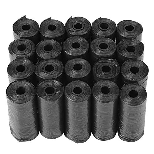 KTUCN Bolsa de Caca de Perro Bolsas de Basura, para Gatos, Mascotas, Bolsa de recolección de desechos, Suministros de Limpieza de Basura para Exteriores, Marron Oscuro, 20 Rolls