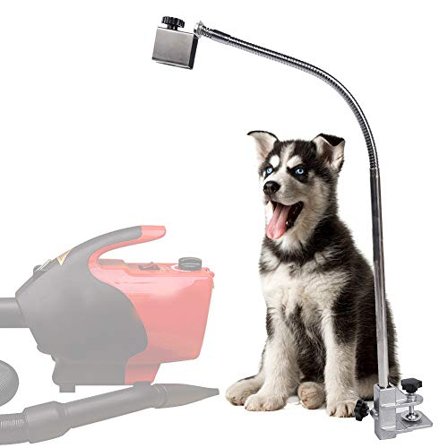 KUIDAMOS Soporte para secador de Pelo para Perros y Gatos Soporte para secador de Pelo para Perros y Gatos Clip Antideslizante para Mesa de Aseo de Mascotas para Perros Gatos Peluqueros de Servicio